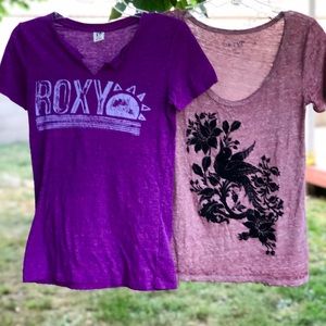 Roxy/Lucky t-shirt pair